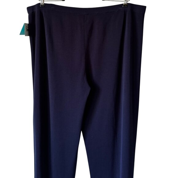 Ming Wang 3X Knit Pant Indigo Blue Pull On Comfort Straight Leg Basic Cut NWT - Picture 5 of 14